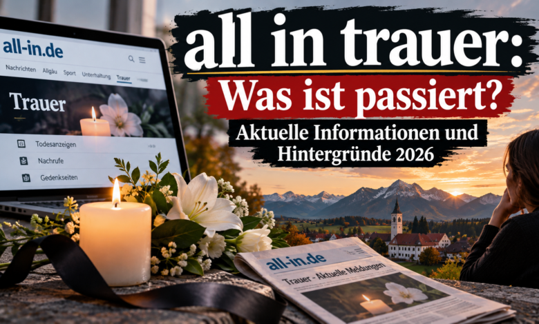 all in trauer